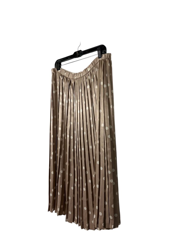 EVAN PICCONE PLEATED POLKA DOT MIDI SKIRT