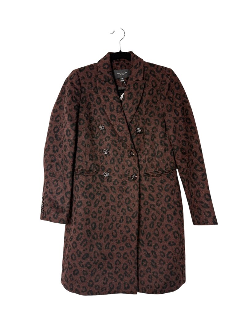 ANN TAYLOR DOUBLE BREASTED ANIMAL PRINT COAT