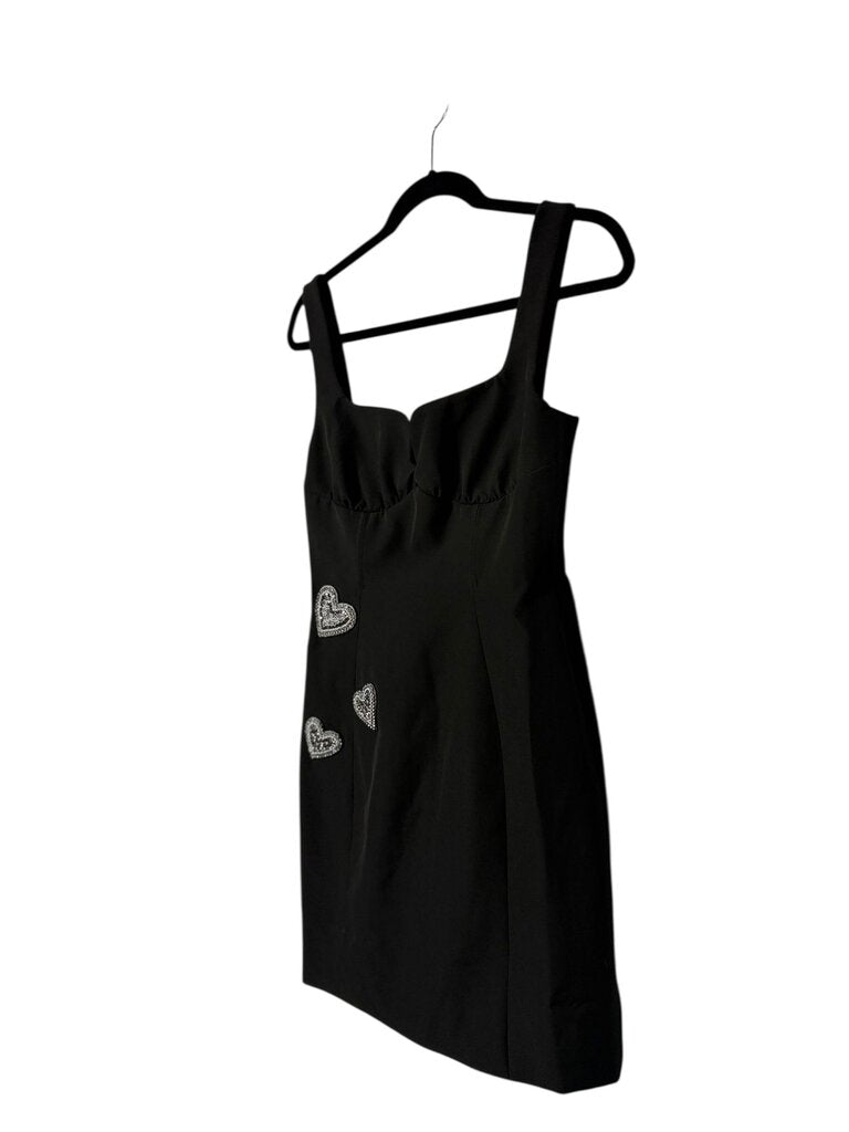 SALONI BEADED HEART SHEATH DRESS