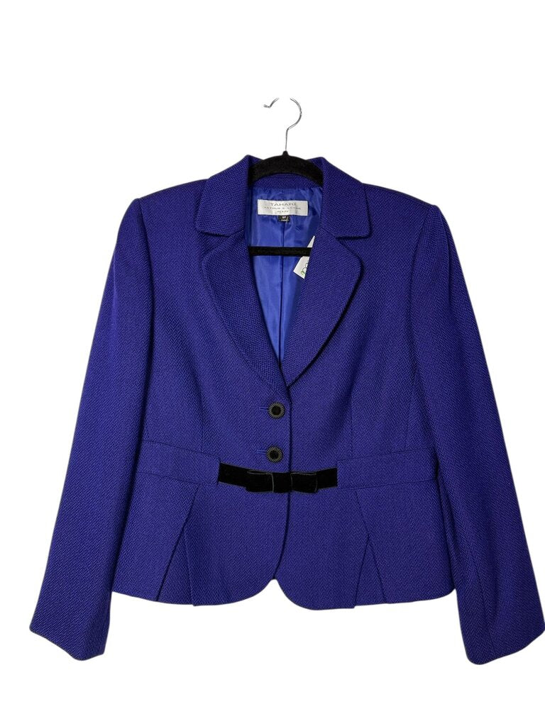 TAHARI WOOL BLEND BOW BLAZER