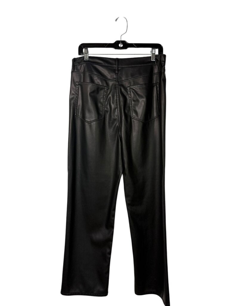 LOFT VEGAN LEATHER STRAIGHT LEG PANT