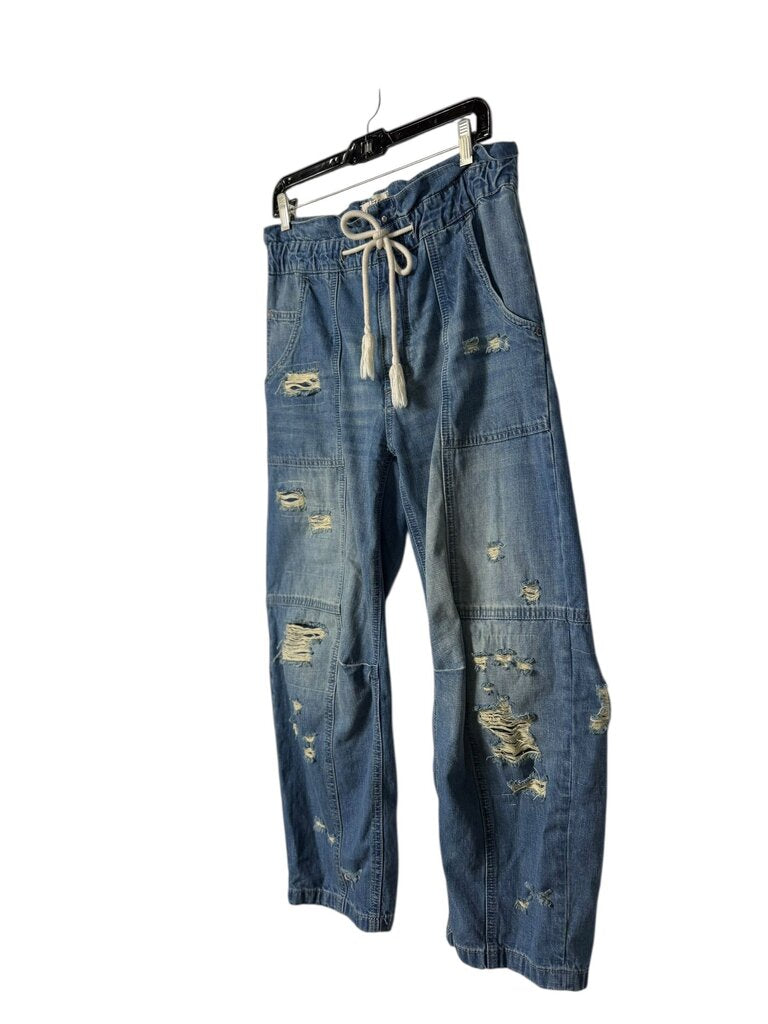 WE THE FREE PAPER BAG DISTRESSED JEAN