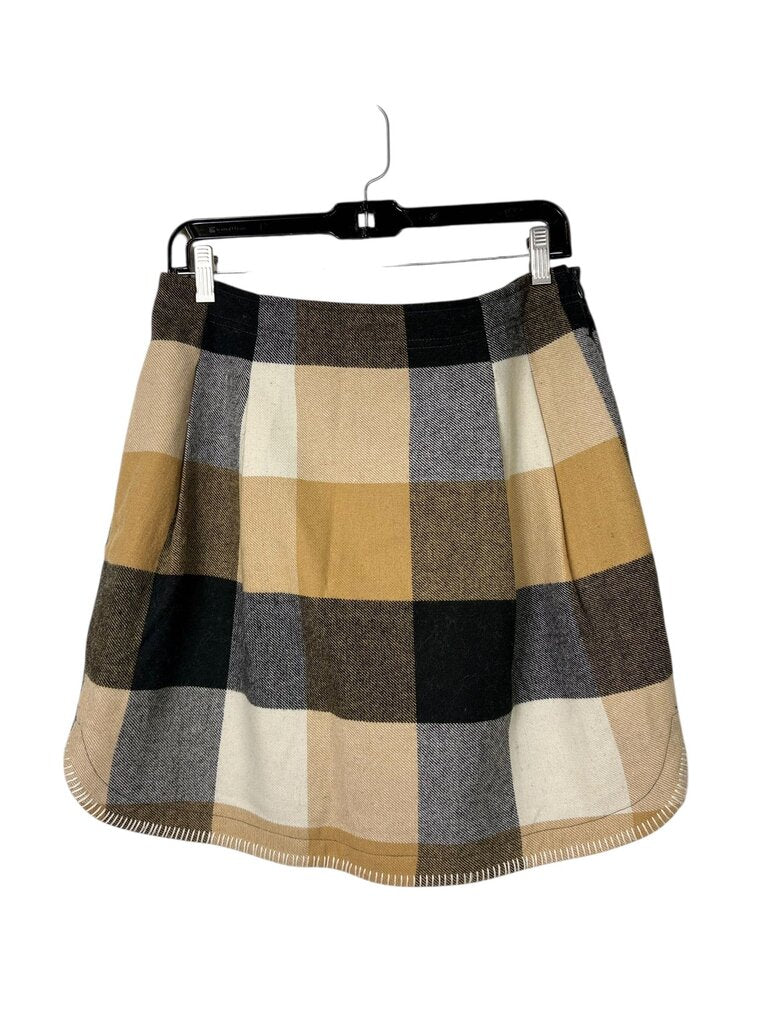 WOOLRICH PLAID WOOL BLEND MINI SKIRT