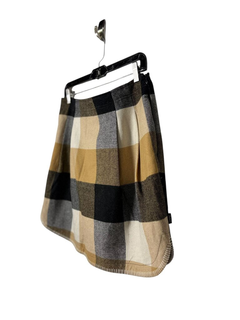 WOOLRICH PLAID WOOL BLEND MINI SKIRT