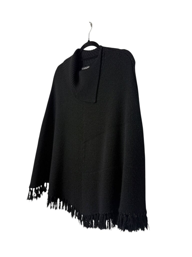 ALEXANDRA BARLETT FRINGE WOOL PONCHO