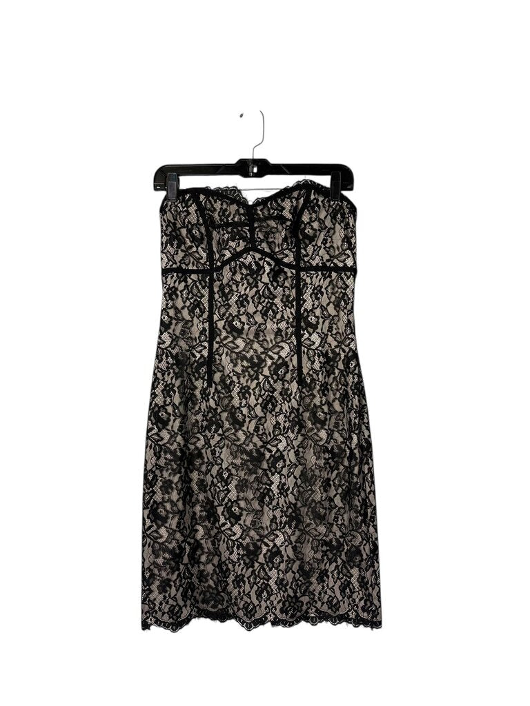 WHITE HOUSE BLACK MARKET STRAPLESS LACE DRESS