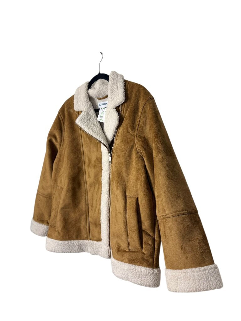 OLD NAVY FAUX SUDEDE/SHERLING JACKET
