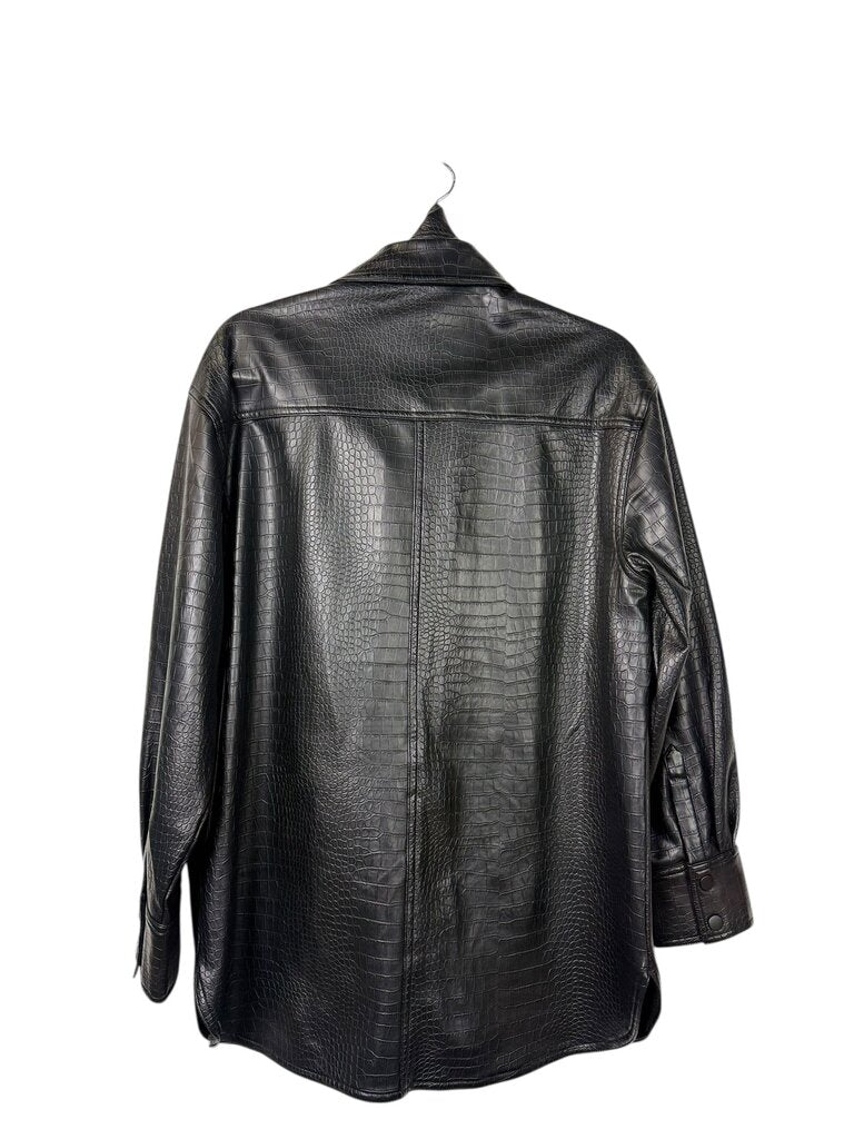 MESHKI CROC BELTED OVERSHIRT