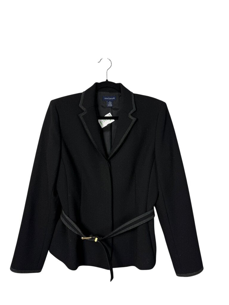 ANN TAYLOR WOOL BELTED BLAZER