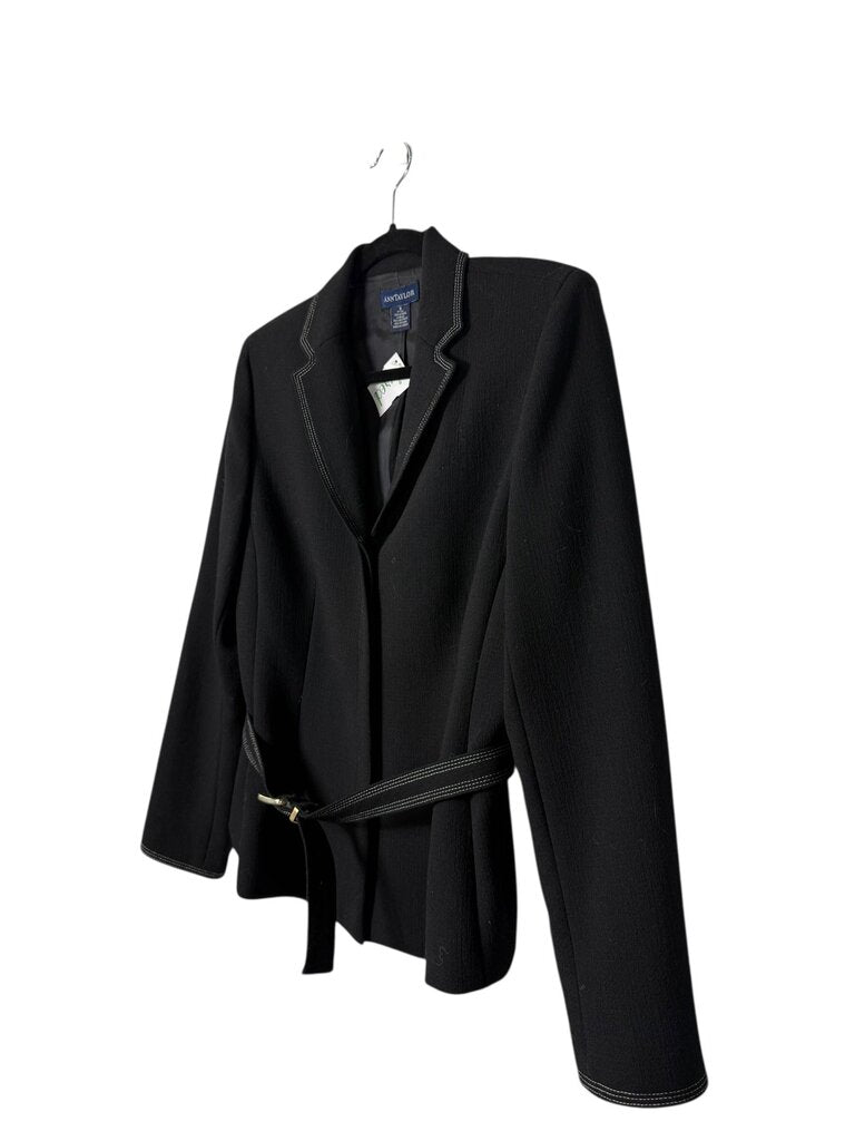 ANN TAYLOR WOOL BELTED BLAZER