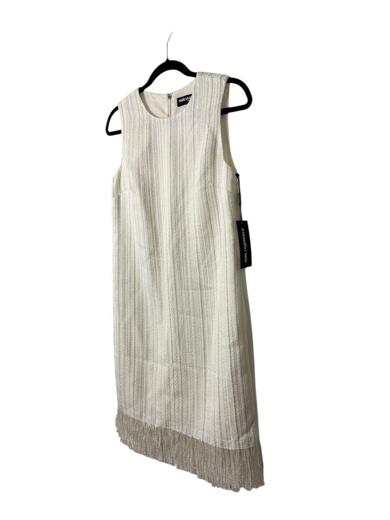 KARL LAGERFELD SHIMMER TWEED SHIFT DRESS