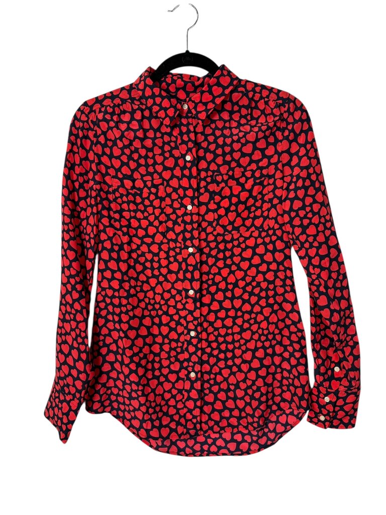 J.CREW HEART PATTERN BUTTON DOWN