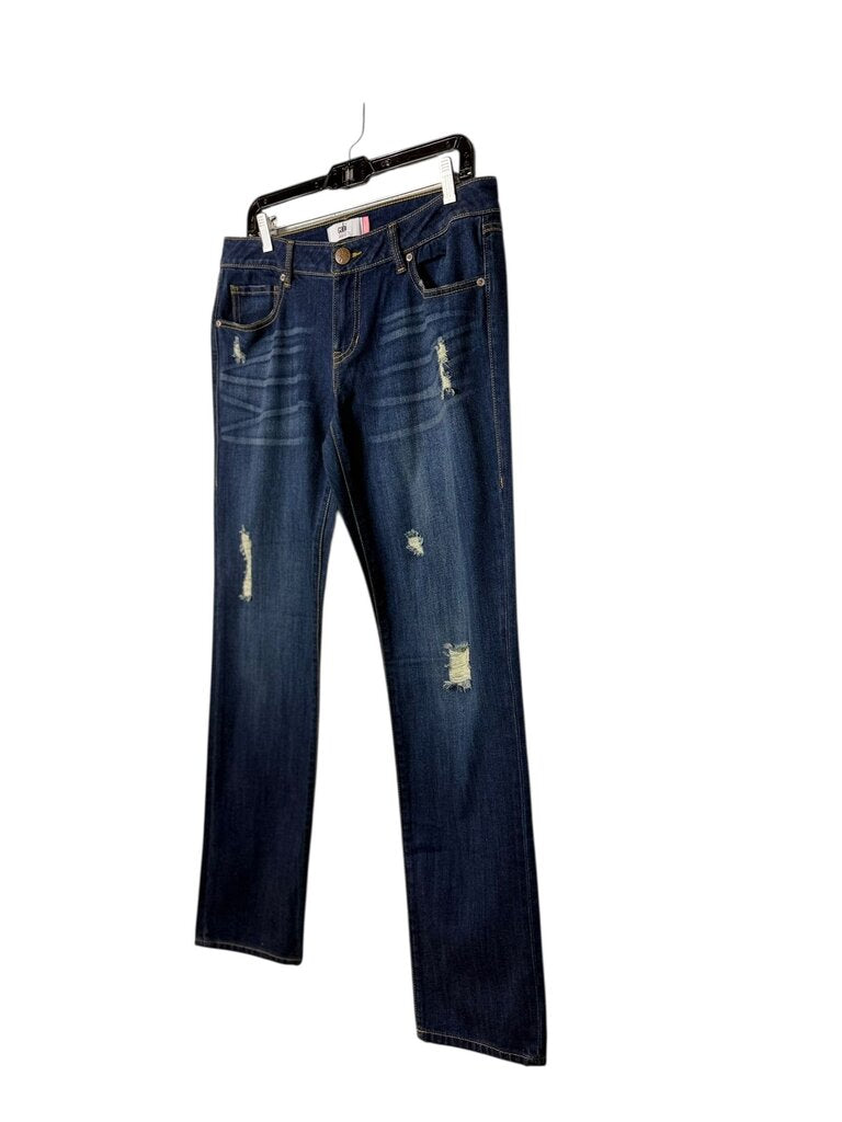 CABI SLIM BOYFRIEND DISTRESSED JEANS