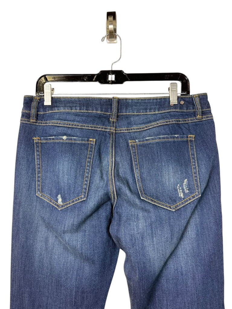 CABI SLIM BOYFRIEND DISTRESSED JEANS