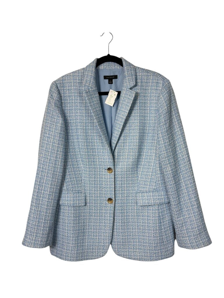 ANN TAYLOR TWEED BUTTON BLAZER