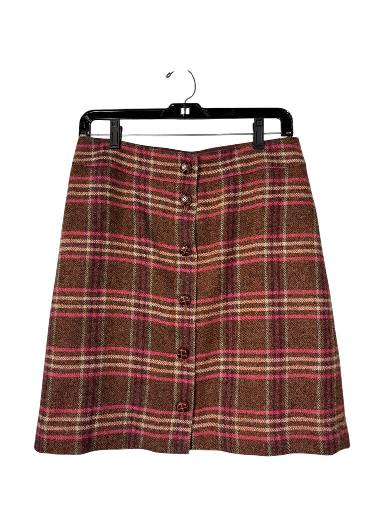TALBOTS PLAID WOOL SKIRT