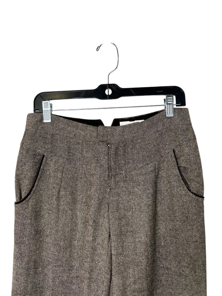 VELVET TRIM FLARE TROUSERS