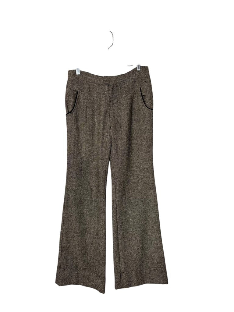 VELVET TRIM FLARE TROUSERS