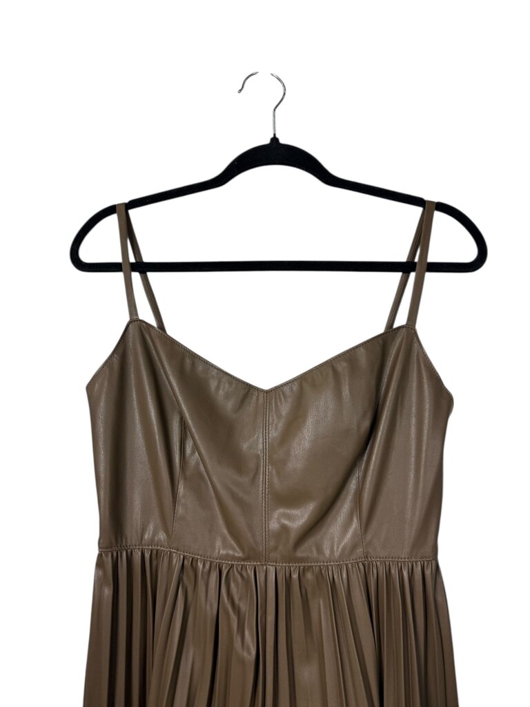 J.CREW VEGAN LEATHER MIDI DRESS