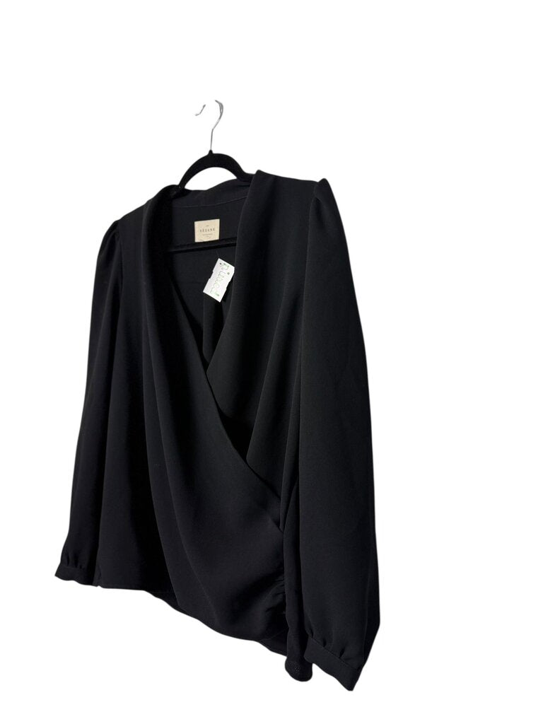 SEZANE ABEILA DRAPED BLOUSE