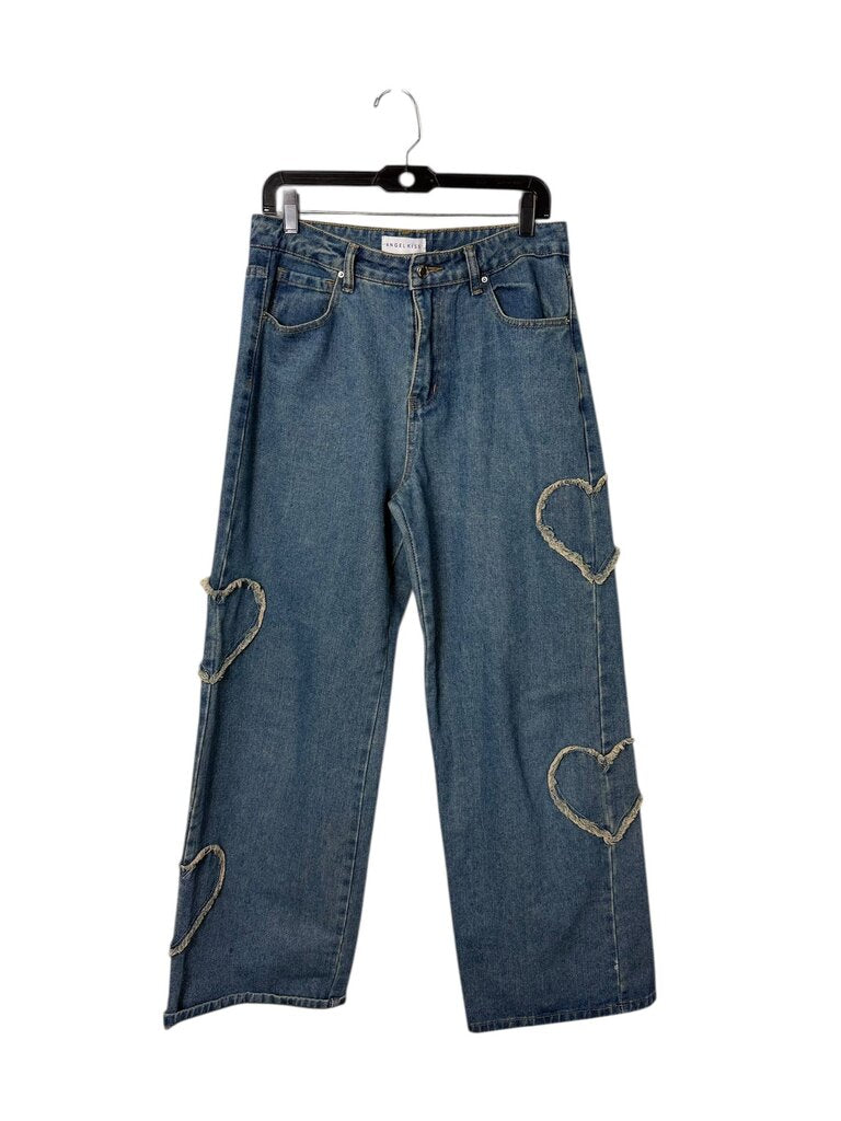 ANGEL KISS HEART PATCH JEANS