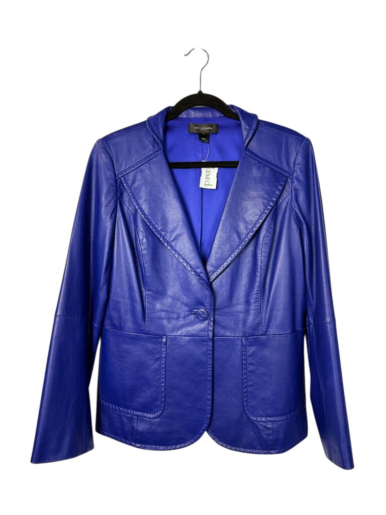 ST. JOHN LEATHER LINED BLAZER