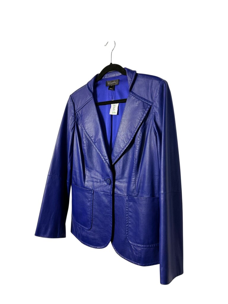 ST. JOHN LEATHER LINED BLAZER