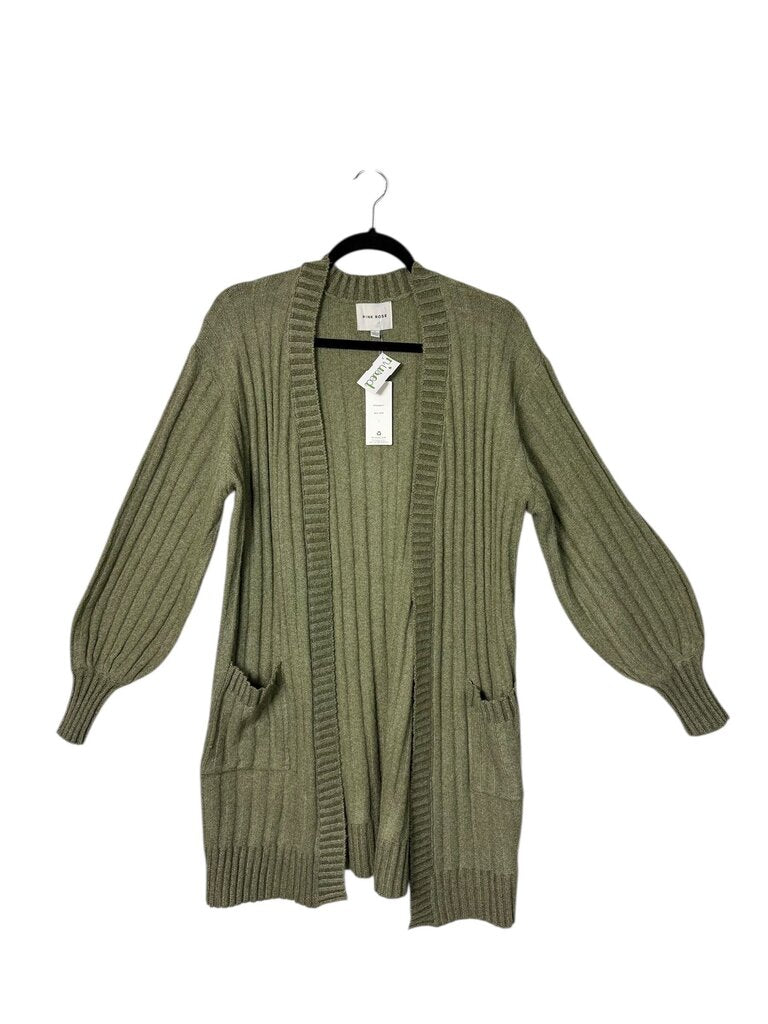 PINK ROSE LONG OPEN CARDIGAN