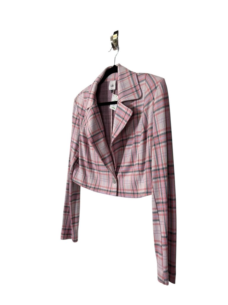 CABI PLAID CROPPED BLAZER