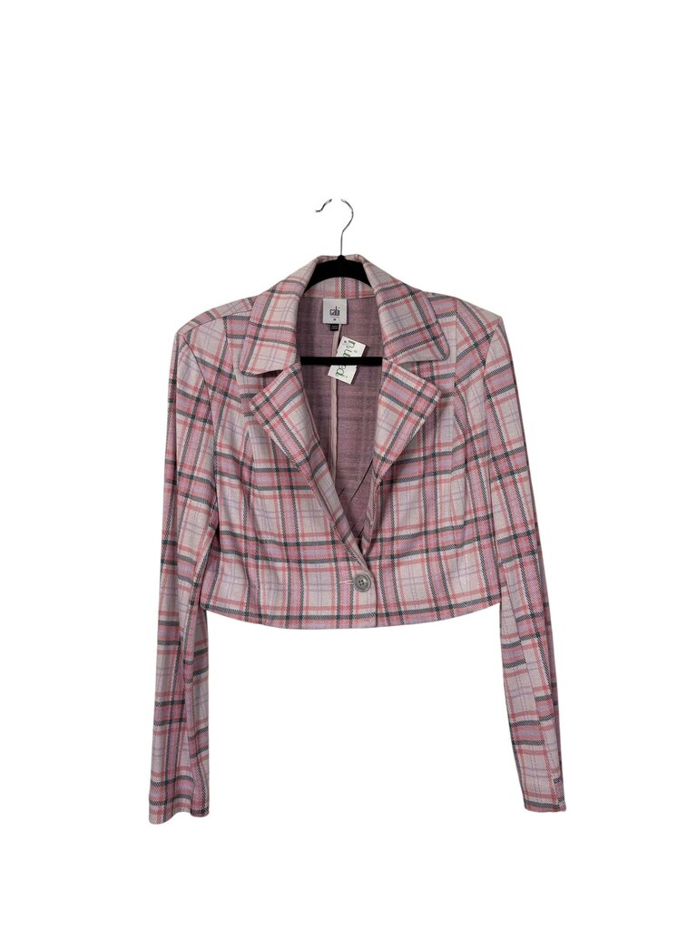 CABI PLAID CROPPED BLAZER