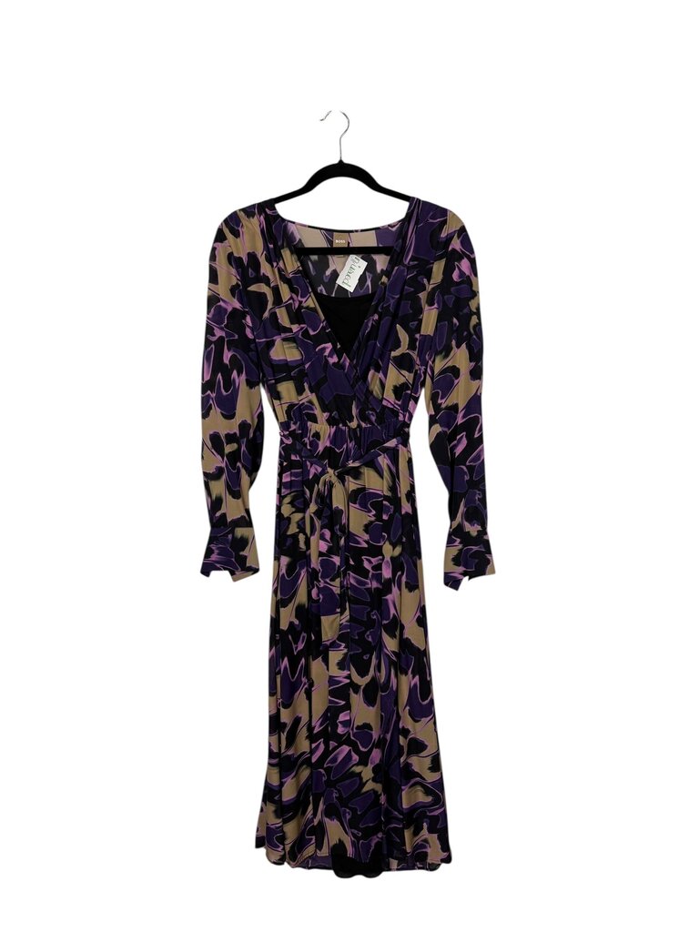 BOSS DEMAIA ABSTRACT WRAP DRESS