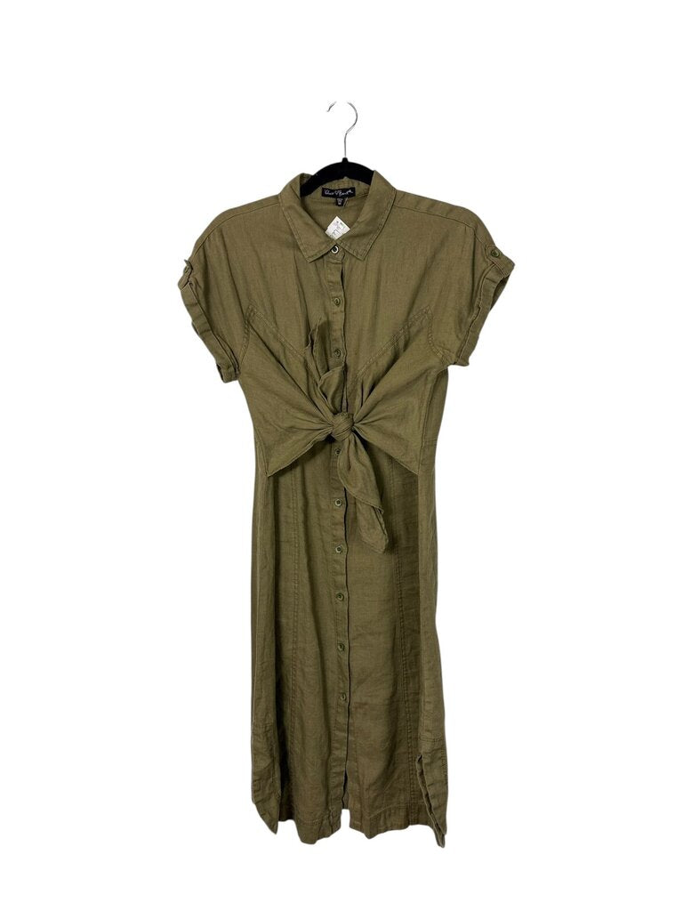 VELVET HEART TIE FRONT MIDI DRESS