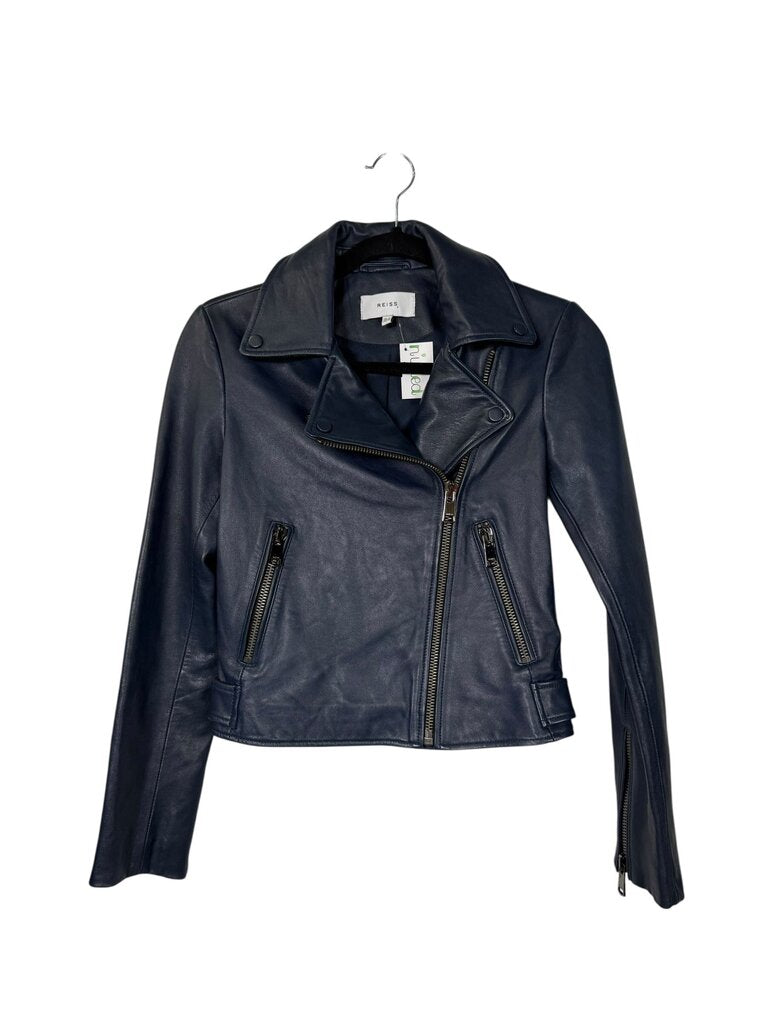 REISS LEATHER MOTO JACKET
