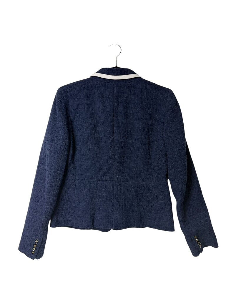 J.CREW WOVEN CONTRAST TRIM BLAZER