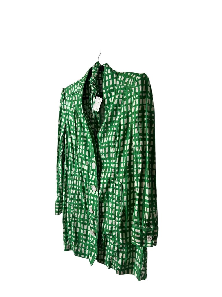 CABI PLAID BELTED JACKET