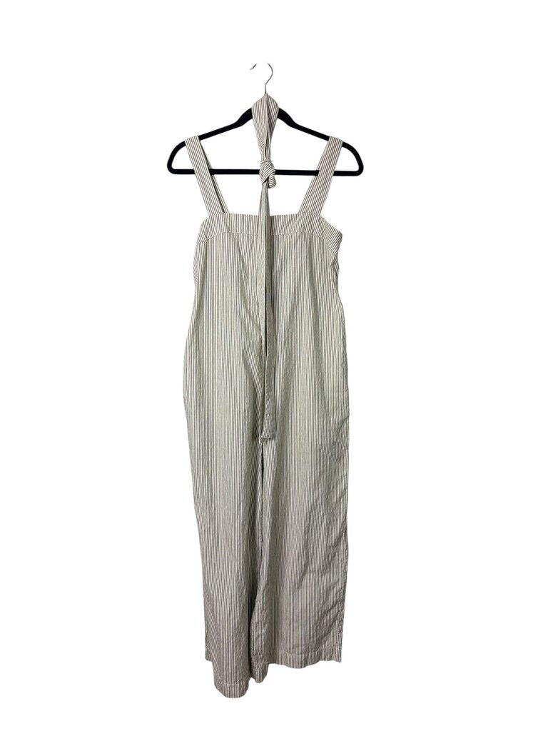UNIQLO BELTED STRIPED JUMPSUIT