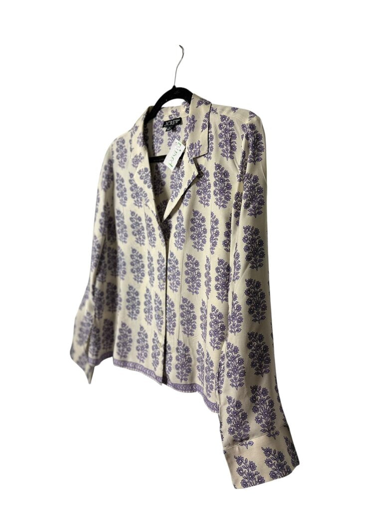 J.CREW SATIN FLORAL BLOUSE