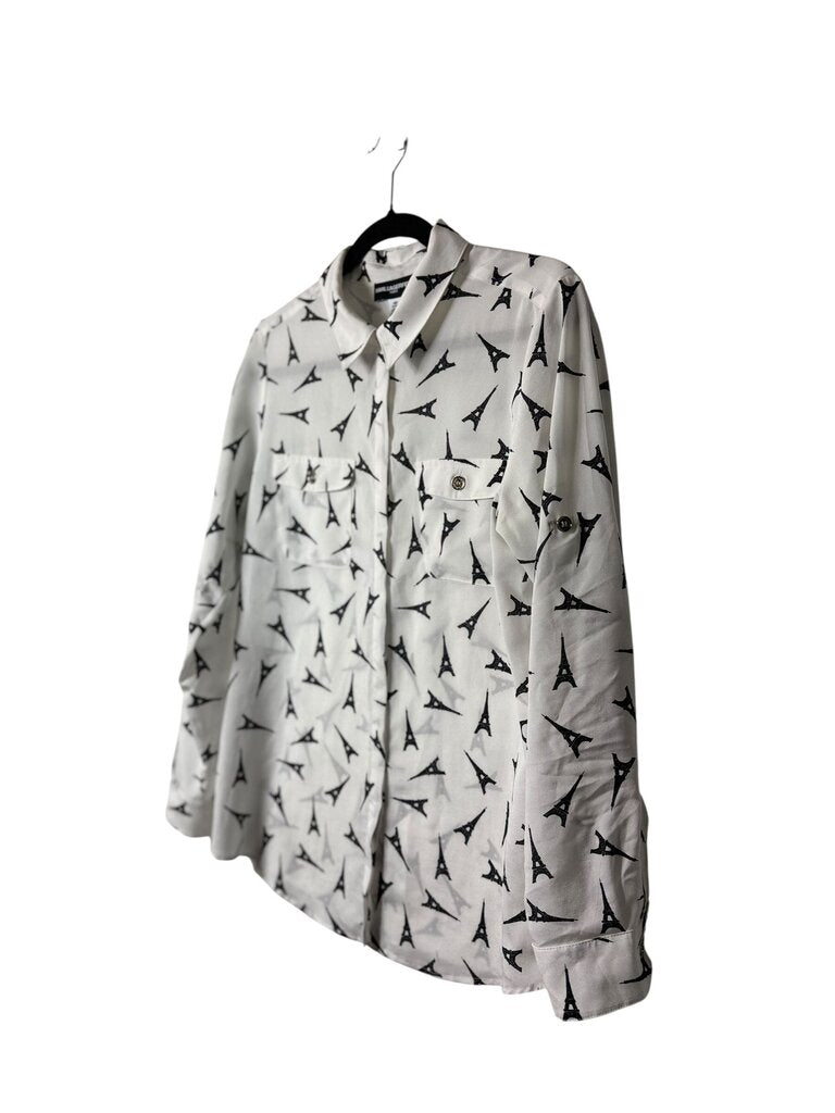 KARL LAGERFELD EIFFEL TOWER BUTTON DOWN