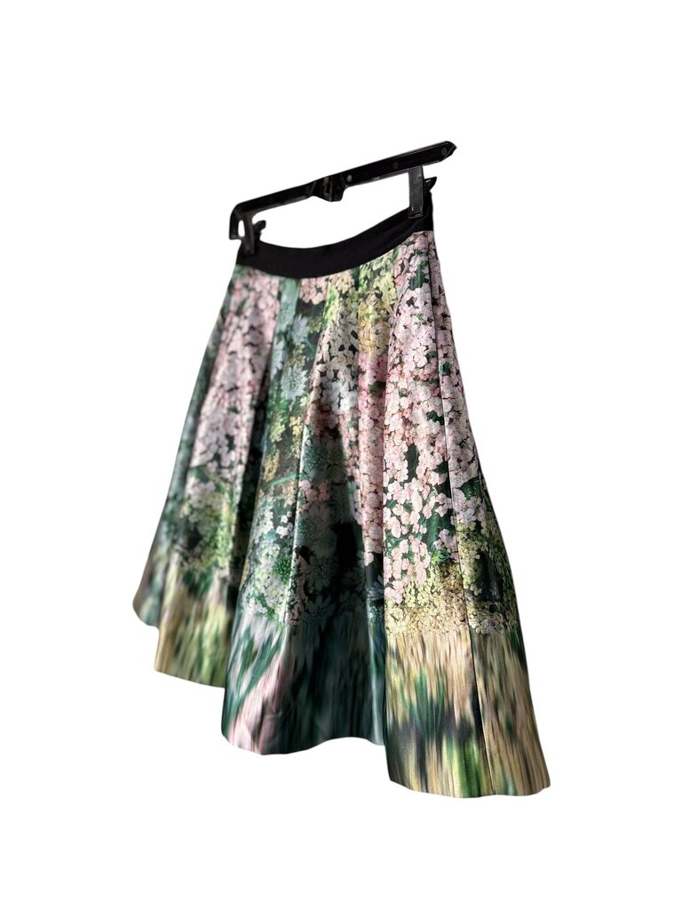 TED BAKER PLEATED FLORAL SKIRT
