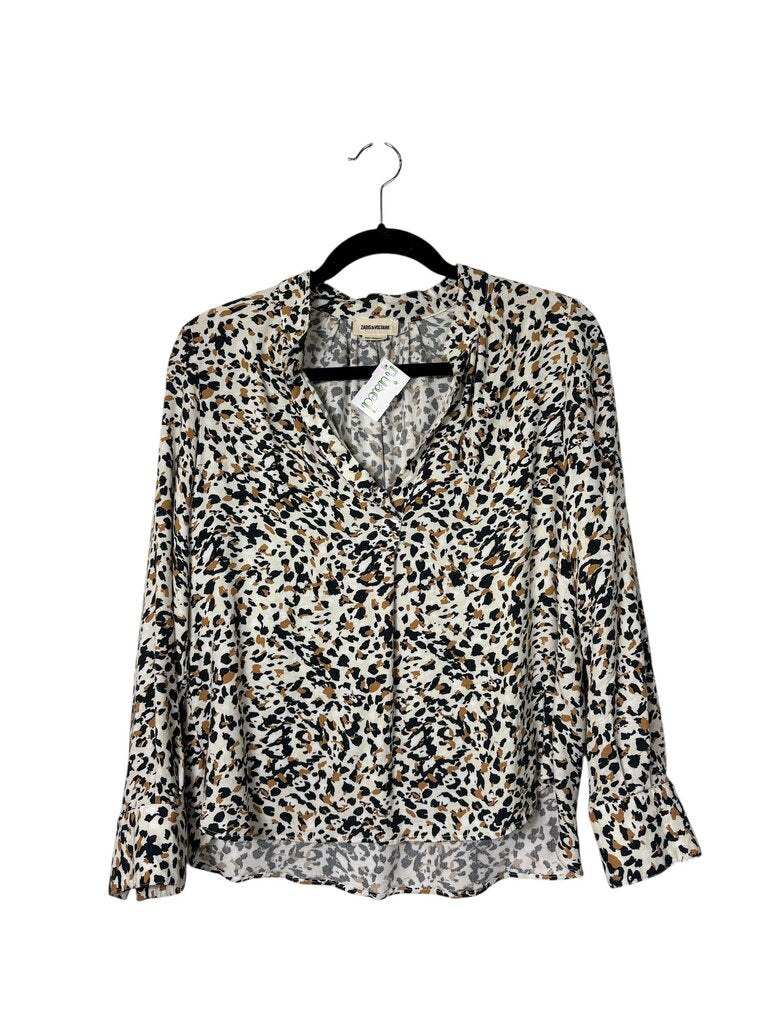 ZADIG & VOLTAIRE ANIMAL PRINT BLOUSE