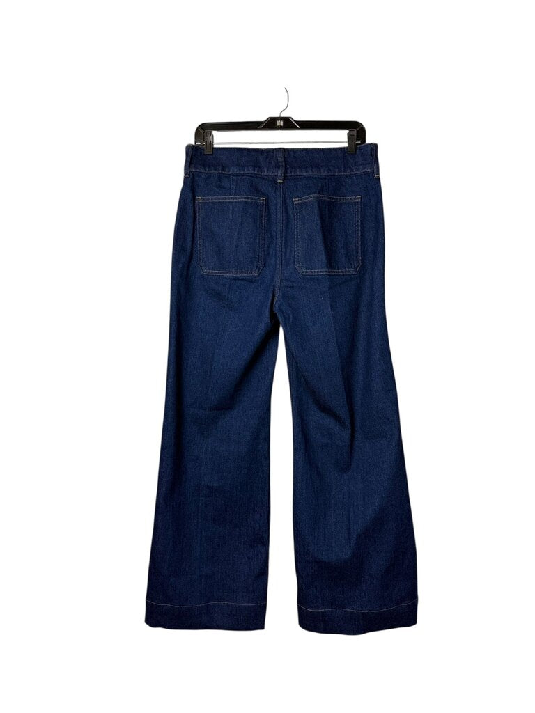 J. CREW WIDE LEG PLEATED JEANS