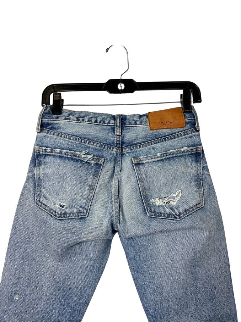 MOUSSY DISTRESSED SKINNY JEANS