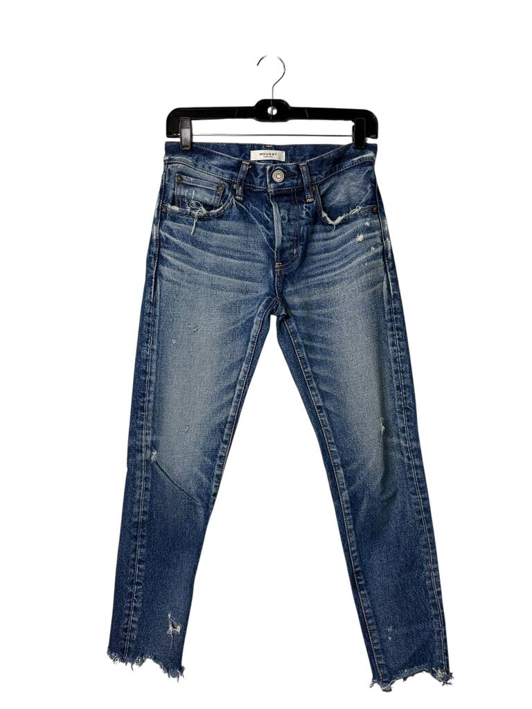 MOUSSY DISTRESSED SKINNY JEANS