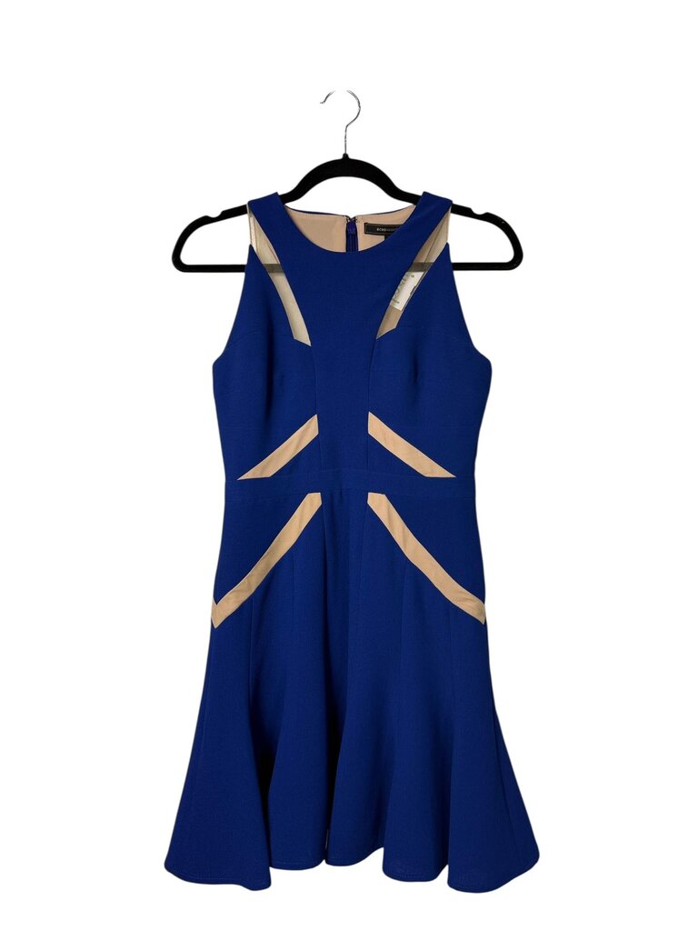 BCBGMAXAZRIA MESH CUT OUT DRESS