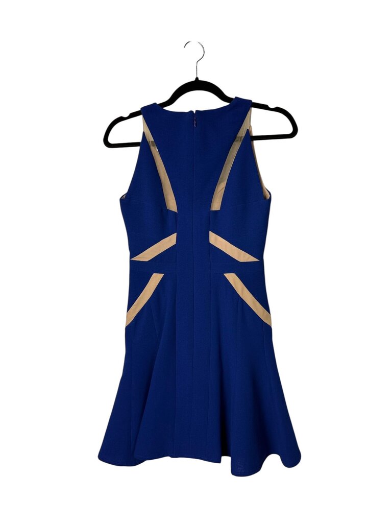 BCBGMAXAZRIA MESH CUT OUT DRESS