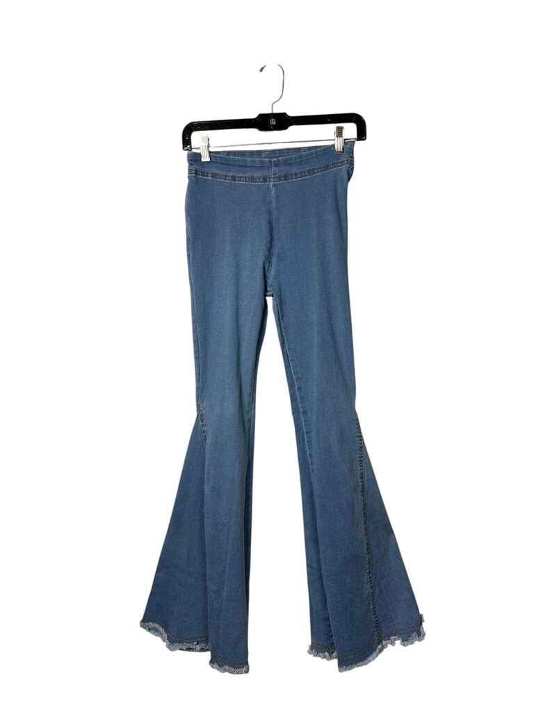 GIANNI BINI RAW HEM FLARE JEANS