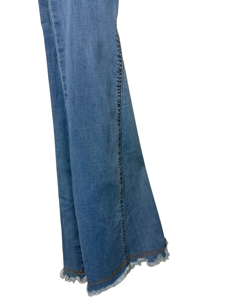 GIANNI BINI RAW HEM FLARE JEANS