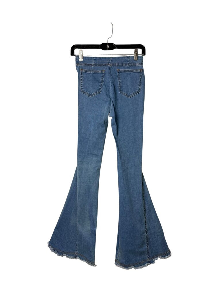 GIANNI BINI RAW HEM FLARE JEANS