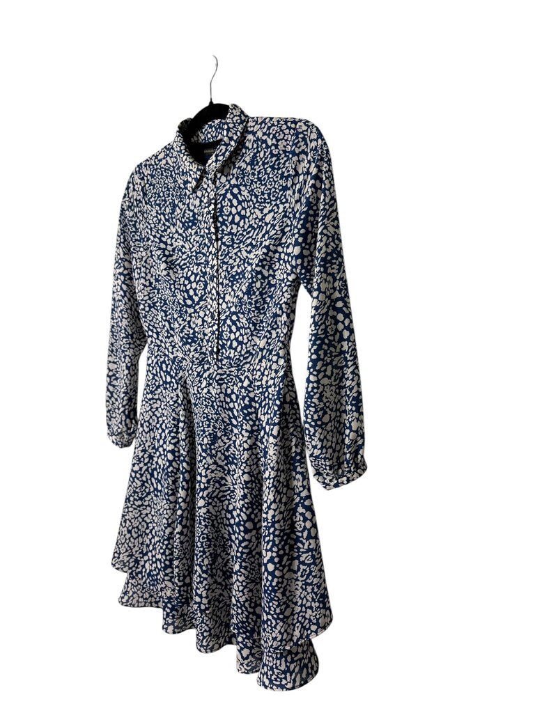 BANANA REPUBLIC ANIMAL PRINT BUTTON DRESS
