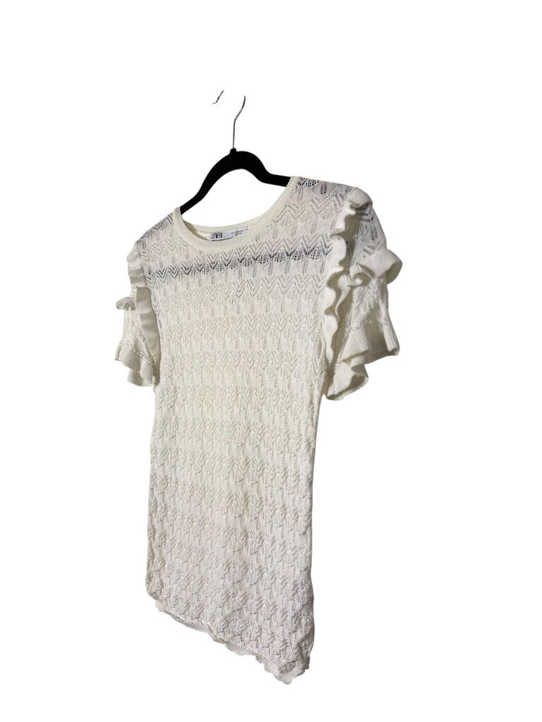 ZARA RUFFLE KNIT TOP